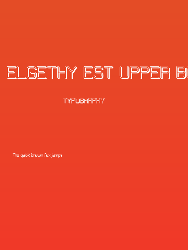Elgethy Est Upper Bold Offset Poster