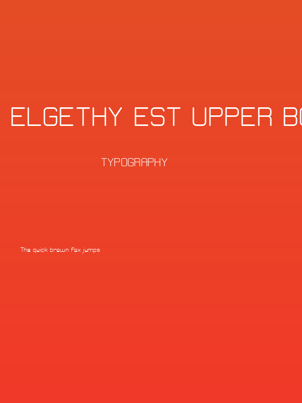 Elgethy Est Upper Bold Poster