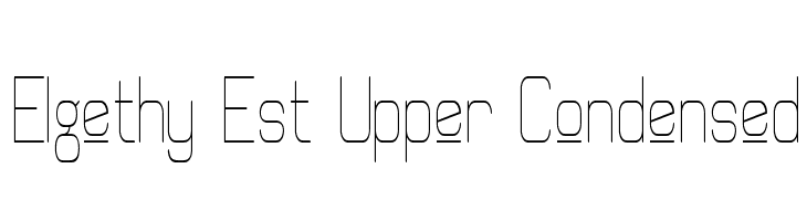 Elgethy Est Upper Condensed Font