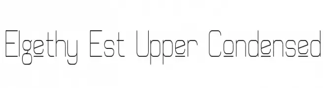 Elgethy Est Upper Condensed  フリーフォントのダウンロード