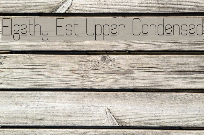 Elgethy Est Upper Condensed Font examples