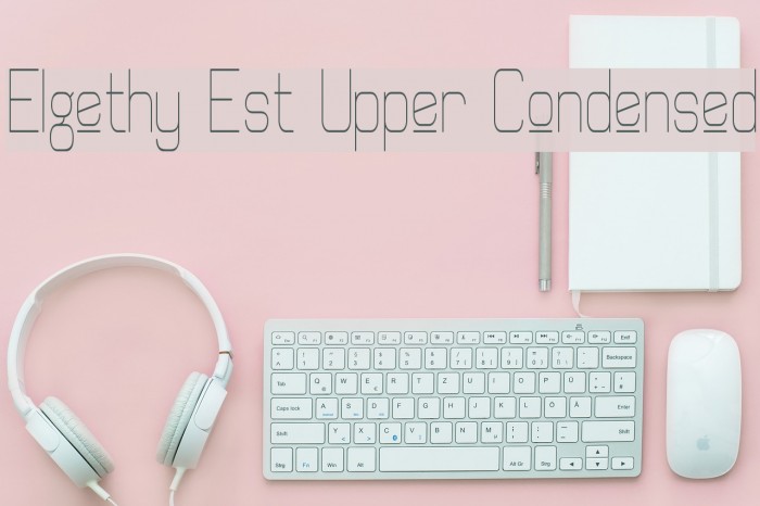 Elgethy Est Upper Condensed Font examples