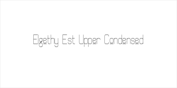 Elgethy Est Upper Condensed Logo