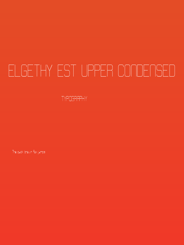 Elgethy Est Upper Condensed Poster