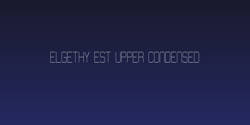 Elgethy Est Upper Condensed Social Header