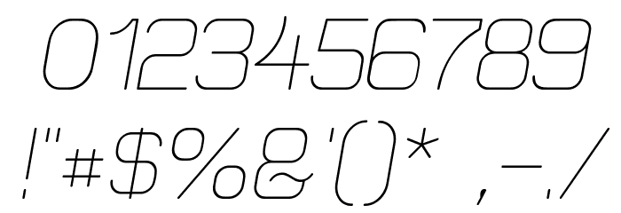 Elgethy Est Upper Oblique Font OTHER CHARS