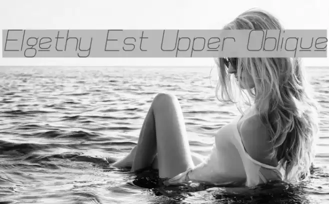Elgethy Est Upper Oblique Font examples