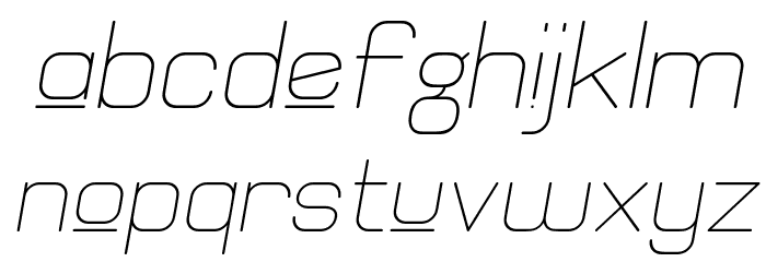 Elgethy Est Upper Oblique Font LOWERCASE