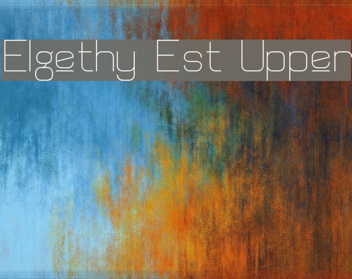 Elgethy Est Upper Font examples
