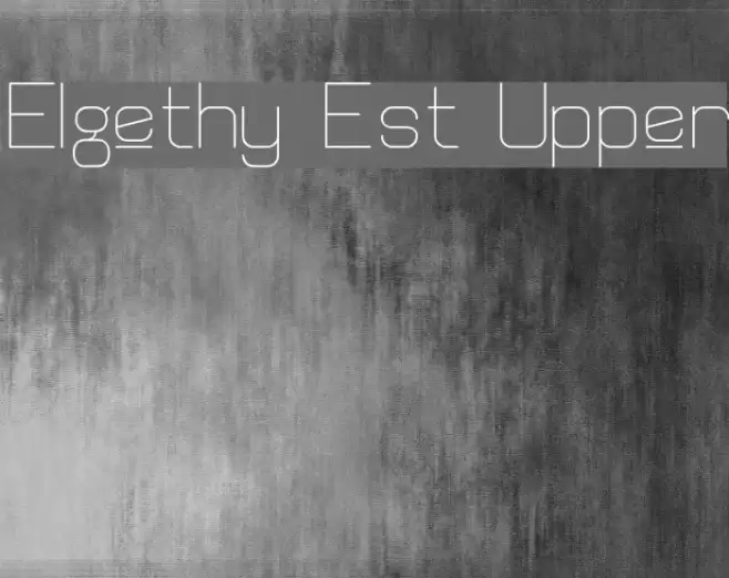 Elgethy Est Upper Font examples