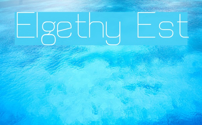 Elgethy Est Font examples