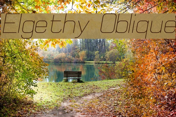 Elgethy Oblique Font examples
