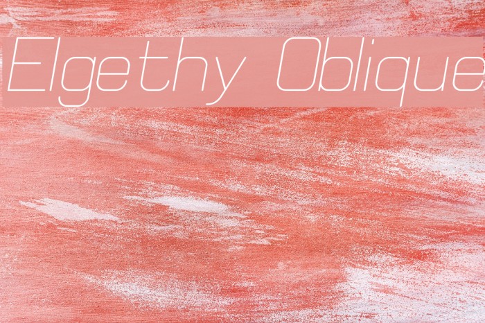 Elgethy Oblique Font examples