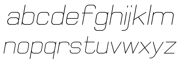 Elgethy Oblique Font LOWERCASE