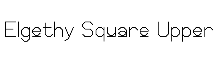 Elgethy Square Upper  नि: शुल्क फ़ॉन्ट्स डाउनलोड