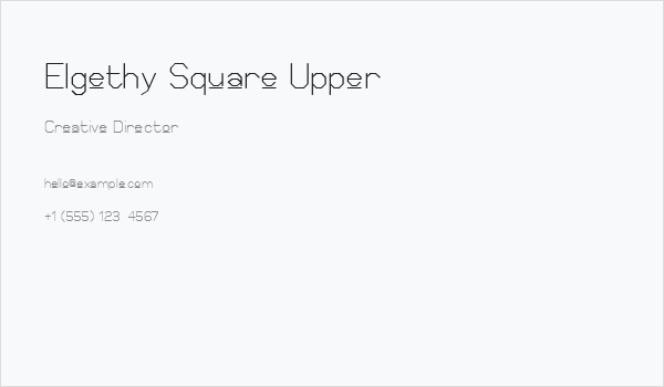 Elgethy Square Upper Business Card