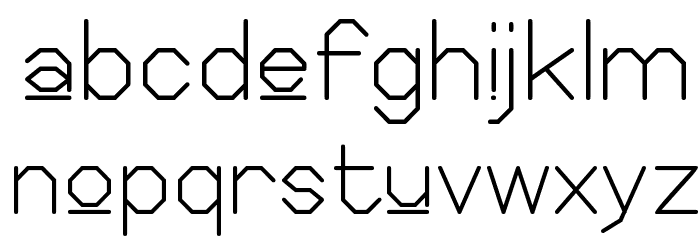 Elgethy Square Upper Font LOWERCASE