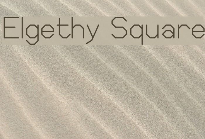 Elgethy Square Font examples