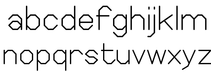 Elgethy Square Font LOWERCASE