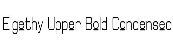 Elgethy Upper Bold Condensed  Free Fonts Download