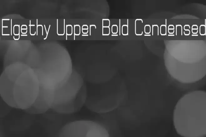 Elgethy Upper Bold Condensed Font examples
