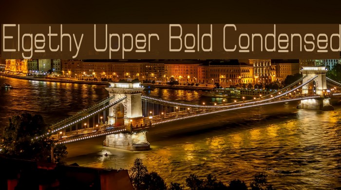 Elgethy Upper Bold Condensed Font examples