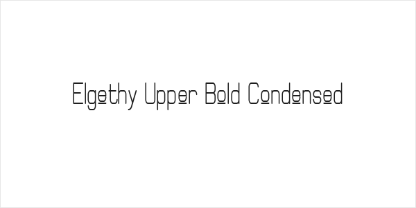 Elgethy Upper Bold Condensed Logo