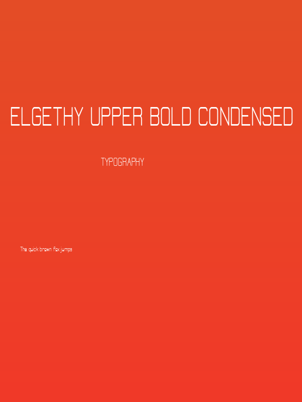 Elgethy Upper Bold Condensed Poster