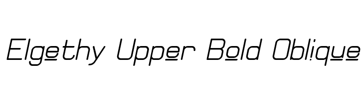 Elgethy Upper Bold Oblique Font