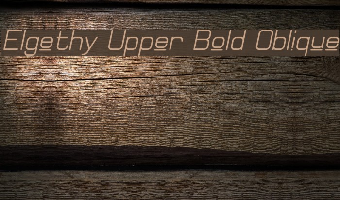 Elgethy Upper Bold Oblique Font examples