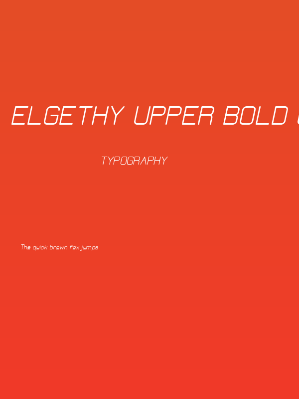 Elgethy Upper Bold Oblique Poster