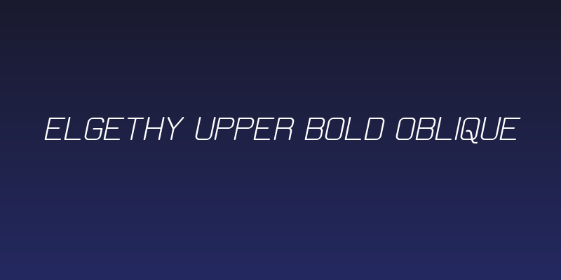 Elgethy Upper Bold Oblique Social Header