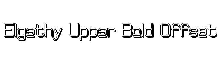 Elgethy Upper Bold Offset Font