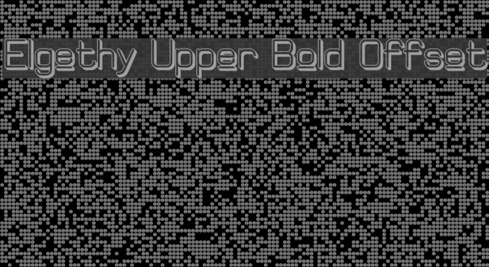 Elgethy Upper Bold Offset Font examples