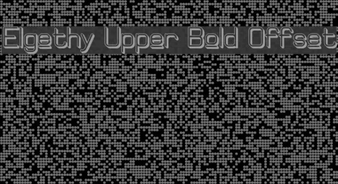 Elgethy Upper Bold Offset Font examples