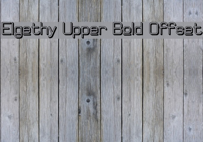 Elgethy Upper Bold Offset Font examples