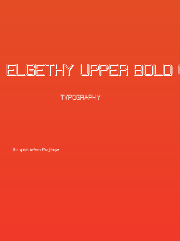 Elgethy Upper Bold Offset Poster