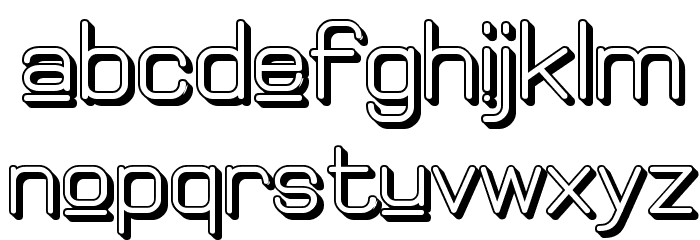 Elgethy Upper Bold Offset Font LOWERCASE