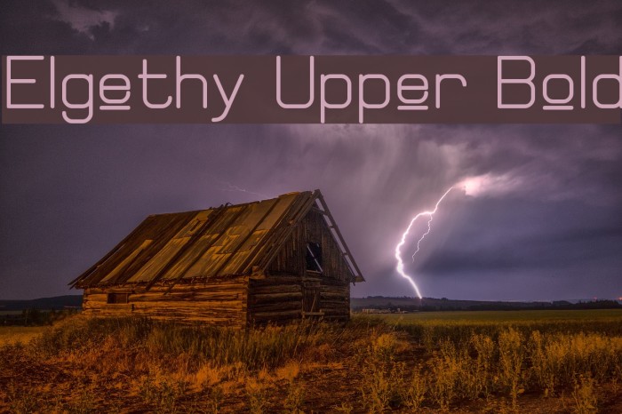Elgethy Upper Bold Font examples