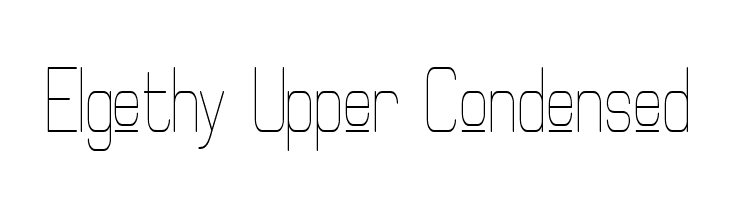 Elgethy Upper Condensed Font