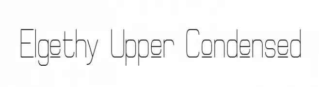 Elgethy Upper Condensed  フリーフォントのダウンロード