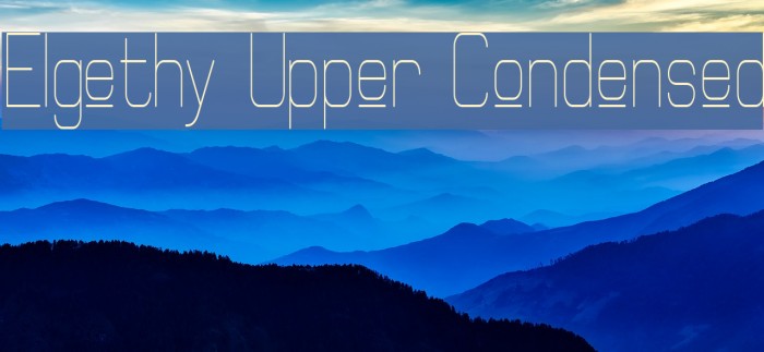 Elgethy Upper Condensed Font examples