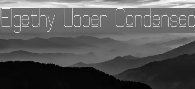 Elgethy Upper Condensed Example 2