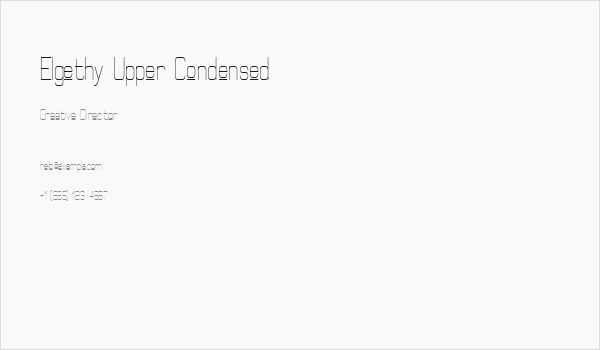 Elgethy Upper Condensed Business Card