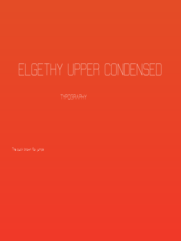 Elgethy Upper Condensed Poster