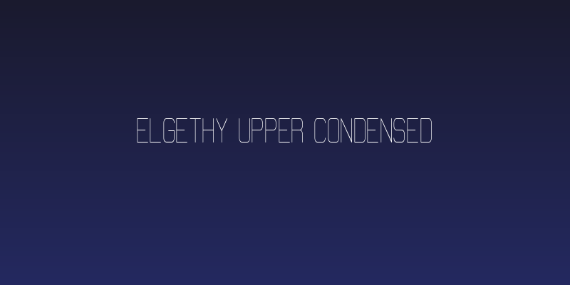 Elgethy Upper Condensed Social Header