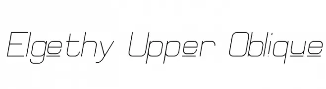 Elgethy Upper Oblique  Frei Schriftart Herunterladen