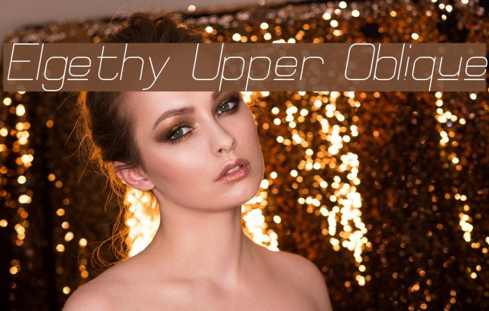 Elgethy Upper Oblique Font examples