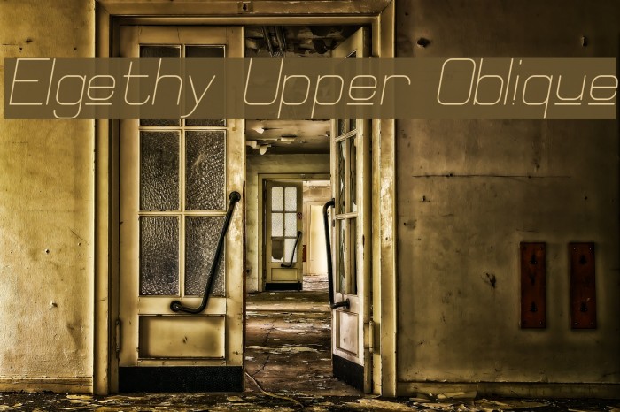 Elgethy Upper Oblique Font examples