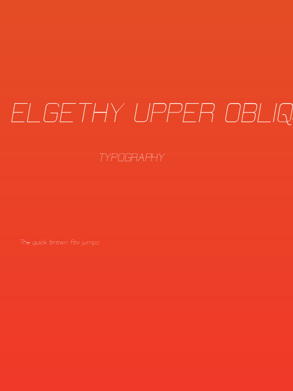 Elgethy Upper Oblique Poster